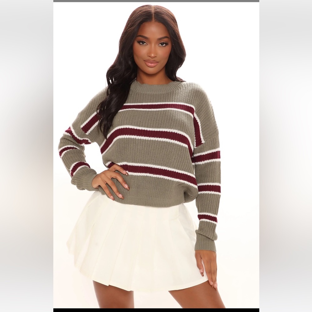 Fashion nova olive combo sweater size large